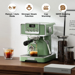 Máquina de café expresso PETRUS: café expresso e lattes artesanais perfeitos